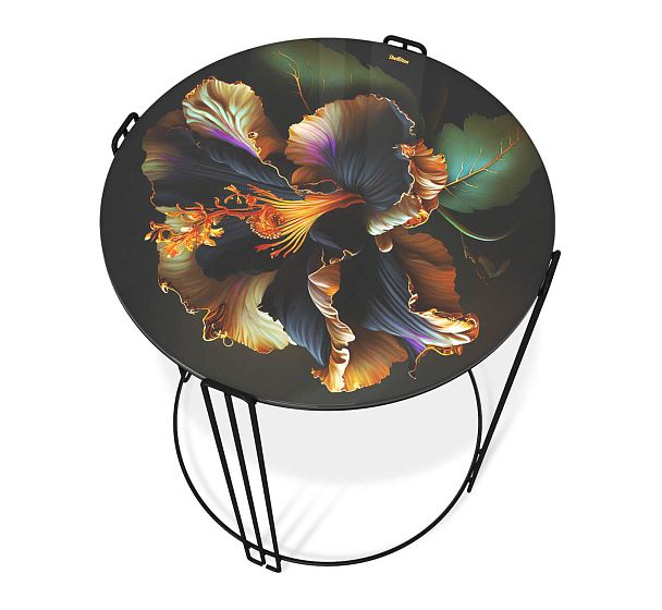 Столик журнальный Sheffilton SHT-CT53 ночной цветок/черный муар - Вид 3