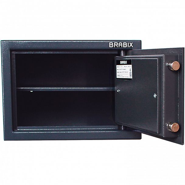 Сейф BRABIX "КМ-260", 260х360х290 мм, 13 кг, ключевой замок + полка, крепление к стене, 291165 - Вид 4