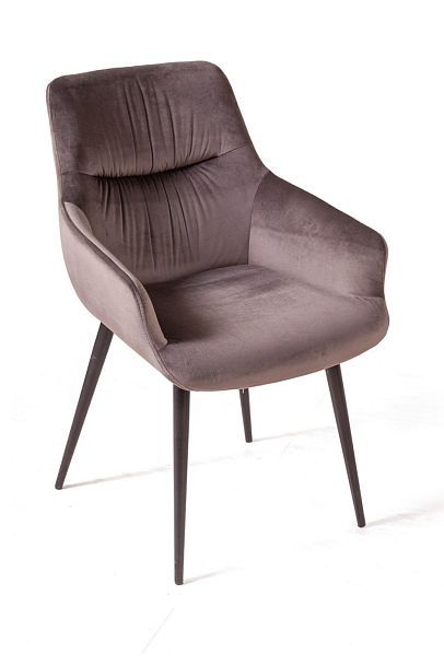 Стул Jordan, бархат пепельно-бежевый 25, опора конус - Вид 1