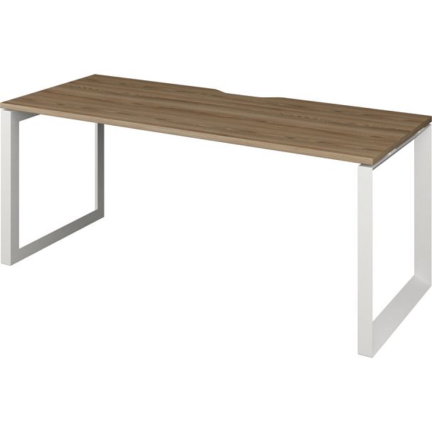Стол на металлокаркасе НТМП.О-200 Дуб сафари/Белый 2000x730x750 Аргентум-МП - Вид 1