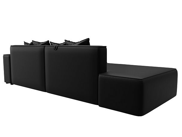 Диван угловой Лига-079 угол правый Экокожа черный - Вид 5