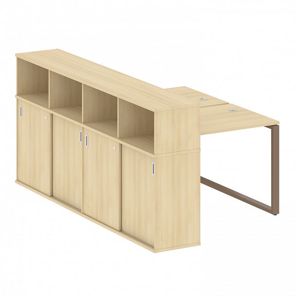 Рабочая станция "Metal System" БО.РС-СШК-4.1 акация/мокко - Вид 1