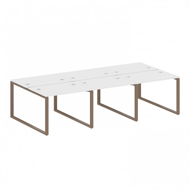 Рабочая станция "Metal System" БО.СМ-6.1 белый/мокко - Вид 1