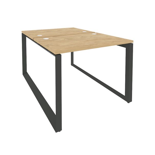 Onix Рабочая станция на О-образном м/к O.MO-D.RS-2.1.7 Тиквуд светлый/Антрацит металл 980*1475*750 - Вид 1