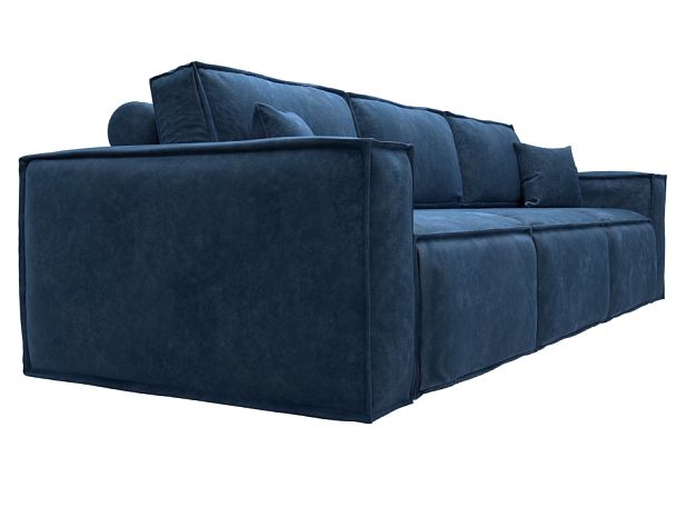 Диван прямой Лига-081 НПБ Лонг Велюр синий - Вид 3