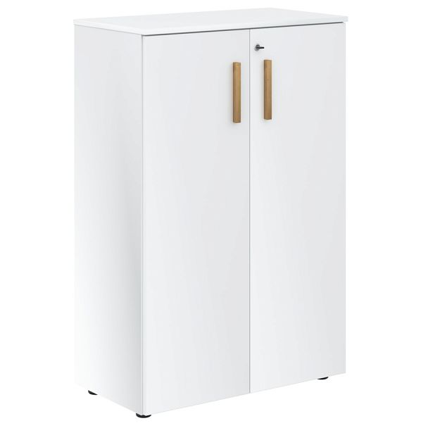 Шкаф с глухими средними дверьми и топом FMC 80.1(Z) Белый премиум/Белый премиум 802х429х1213 FORTA - Вид 1