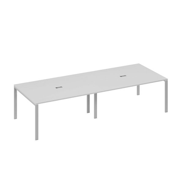 Стол для переговоров 320x124 на металлокаркасе UNO A4 А4 Б1 133-2 БП серый / металлокаркас серый - Вид 1