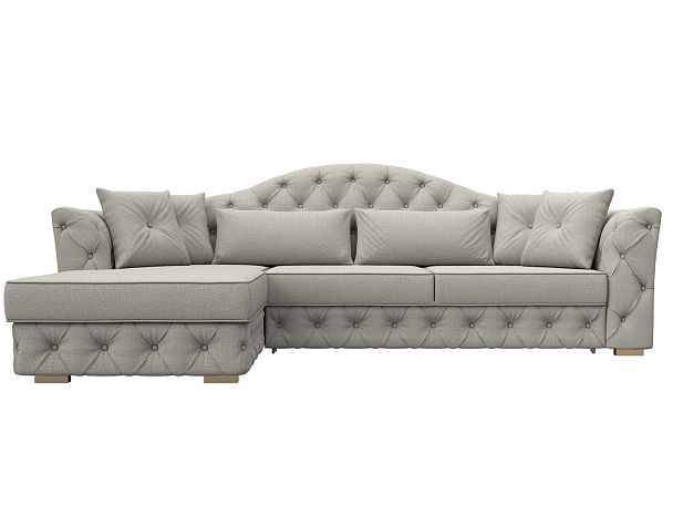 Диван угловой Артис левый угол Рогожка бежевый - Вид 2