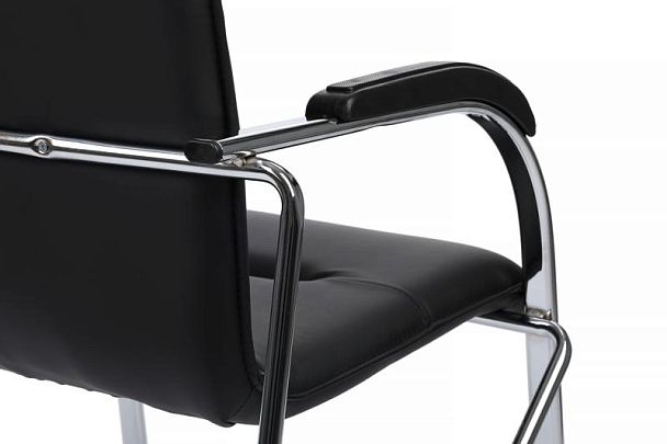 Стул Самба с пластиковыми подлокотниками SMB-03H Хром гальв. Черный - Вид 10