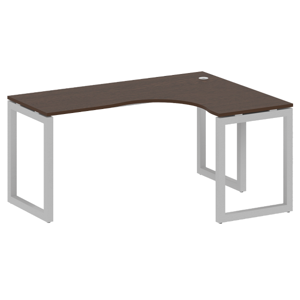 Metal System Quattro Стол криволинейный правый на О-образном м/к 50БО.СА-4 (R) Венге/Серый металл 1600*1200*750 - Вид 1