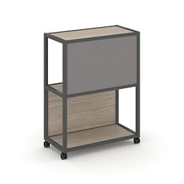 Shelf Mobile Стеллаж 3 уровня 1 секция VR.LT-STK-303.08 Дуб Аттик/Металл Антрацит/W-11 800*400*1046 - Фото предпросмотра
