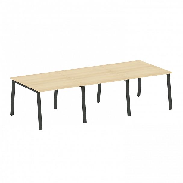 Стол для переговоров "Metal System" БА.ПРГ-3.1 акация/антрацит - Вид 1