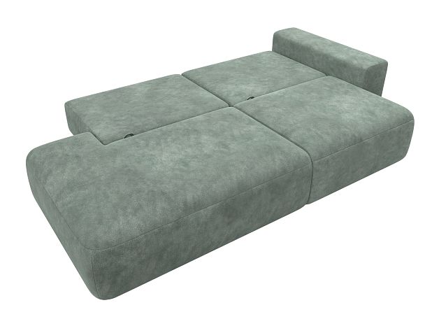 Диван прямой Лига-036 НПБ Модерн подлокотник справа Велюр зеленый - Вид 9