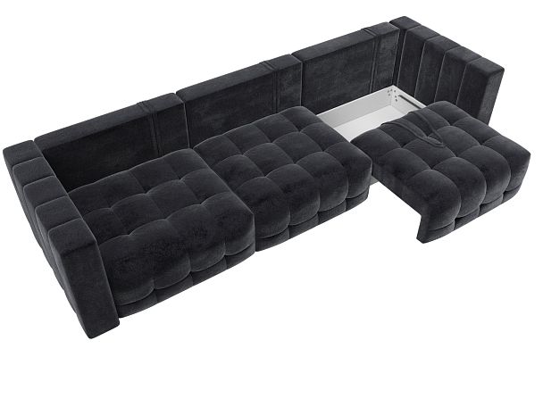 Диван прямой Лига-052 НПБ Лонг Велюр серый - Вид 7