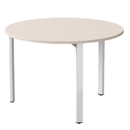 Стол переговорный Everprof EVO D1100 1100x755 Кашемир/Белый - Фото предпросмотра