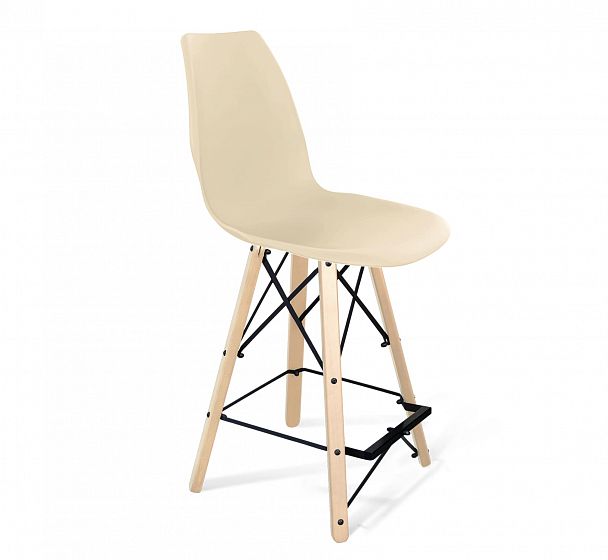 Стул полубарный Sheffilton SHT-ST29/S80-1 бежевый/прозрачный лак/черный - Вид 1