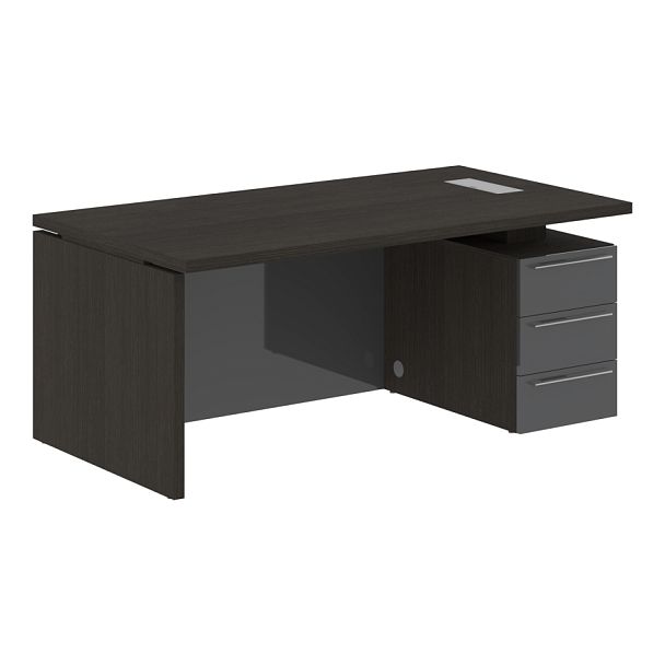 Стол письменный СП-064-25-25(R) Дуб Мореный/Серый глянец 1800х900х750 KANON - Вид 1