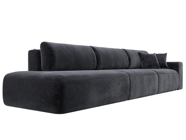 Диван прямой Лига-036 НПБ Модерн Лонг подлокотник справа Велюр серый - Вид 3