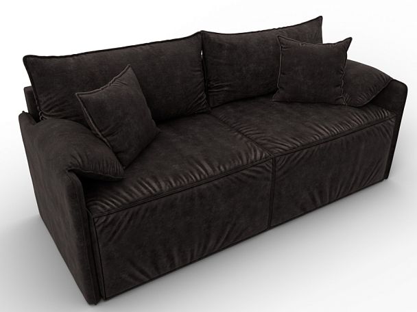 Диван прямой модульный Лига-106 Велюр коричневый - Вид 6