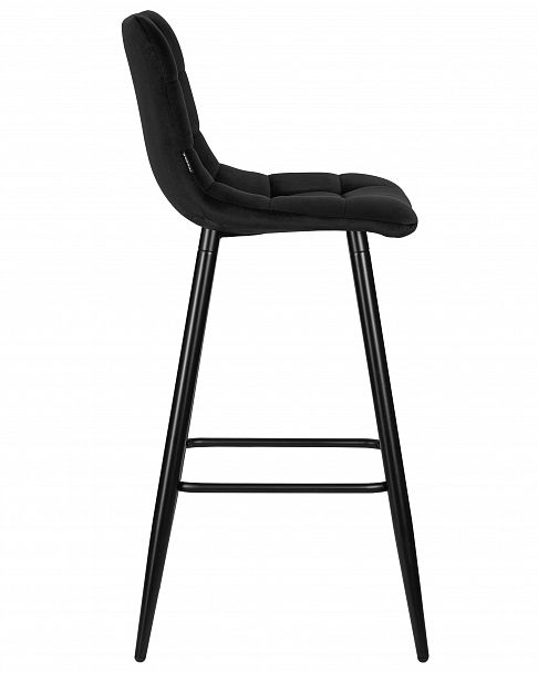 Стул барный DOBRIN NICOLE (черные матовые ножки, черный велюр (108-77)) - Вид 3