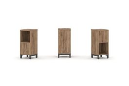 Стайл Проджект Набор стеллажа 2-х сторон., 2 яр. SN.NSD-211 Дуб Табак/Металл Антрацит 387*400*881 - Фото предпросмотра