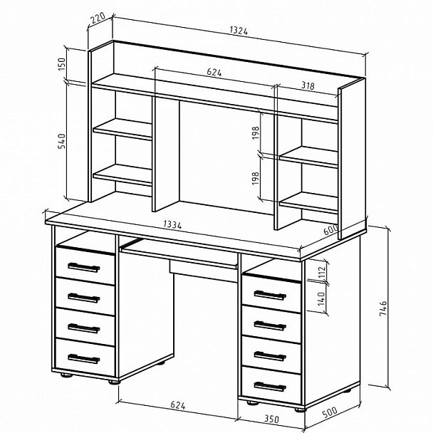 Стол компьютерный Остин-14К - Вид 2