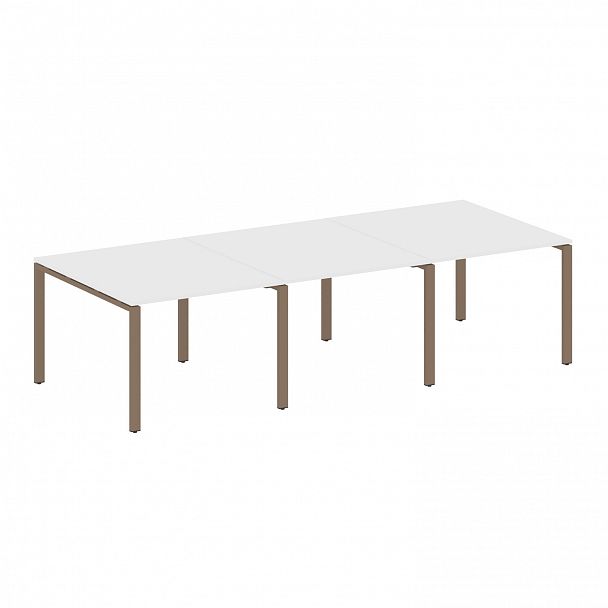 Стол для переговоров "Metal System" БП.ПРГ-3.1 белый/мокко - Вид 1