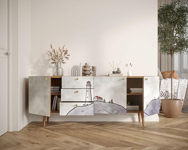 Комод Berber удлиненный арт BB11/Print_51 - Вид 2