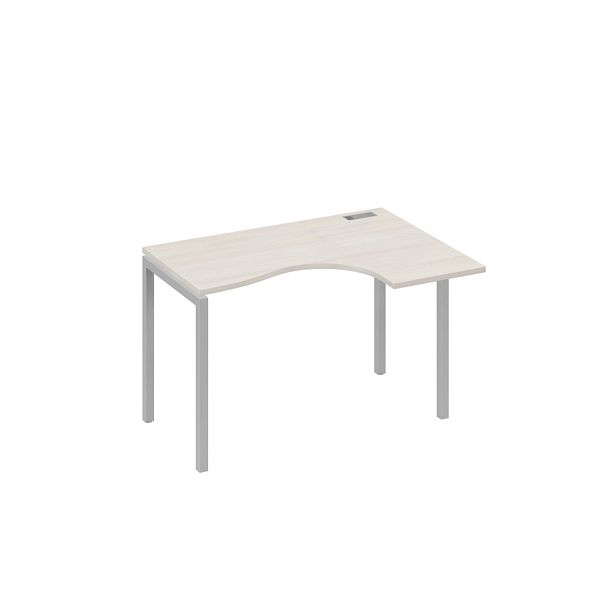 Стол эргономичный правый "Классика" на металлокаркасе DUE A4 А4 Б2 032 БП дуб / металлокаркас серый - Вид 1