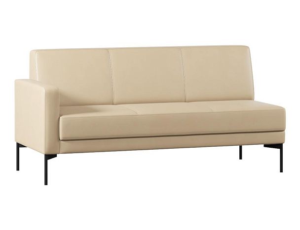 Модуль Everprof Gamma с подлокотником трехместный правый Экокожа Бежевый - Вид 1