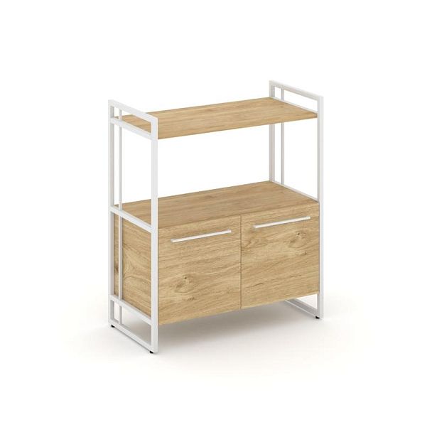 Rift Шкаф 2 ниши широкий RF.SS-22 Тиквуд Светлый/Металл Белый 798*396*924 - Вид 1