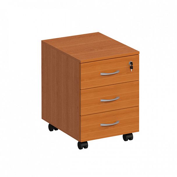 Тумба выкатная 3-ящичная с замком "Формула" ФР 210 ольха европейская - Вид 1