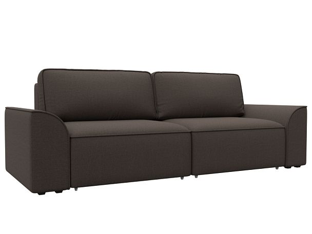 Диван прямой Лига-048 НПБ Рогожка коричневый - Вид 1