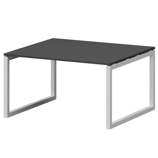 Стол переговорный на металлокаркасе СМСП-О-12.123.Пр50 Графит/Белый 1200x1236x750 Смарт - Вид 1