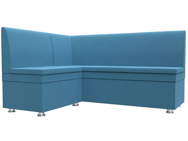 Диван кухонный угловой Уют левый угол Рогожка голубой - Вид 1