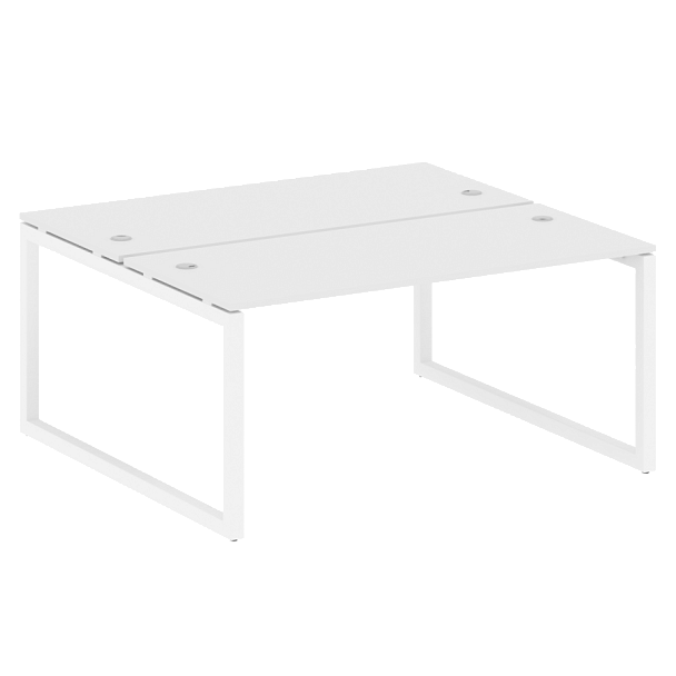 Metal System Quattro Р. ст. на О-образном м/к 50БО.РАС-СП-2.4 Белый/Белый металл 1600*1475*750 - Вид 1