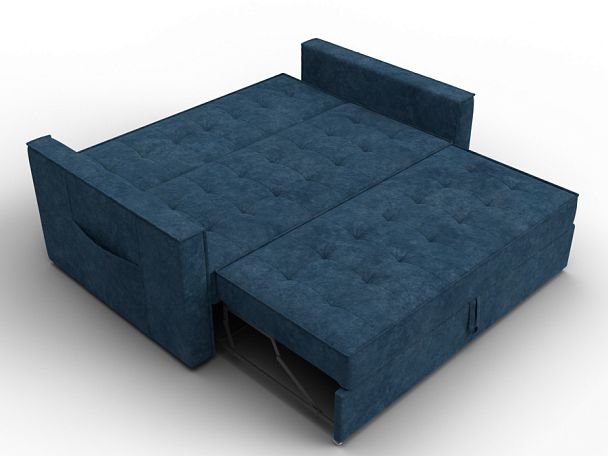 Диван прямой Лига-104 (140) Велюр синий - Вид 8