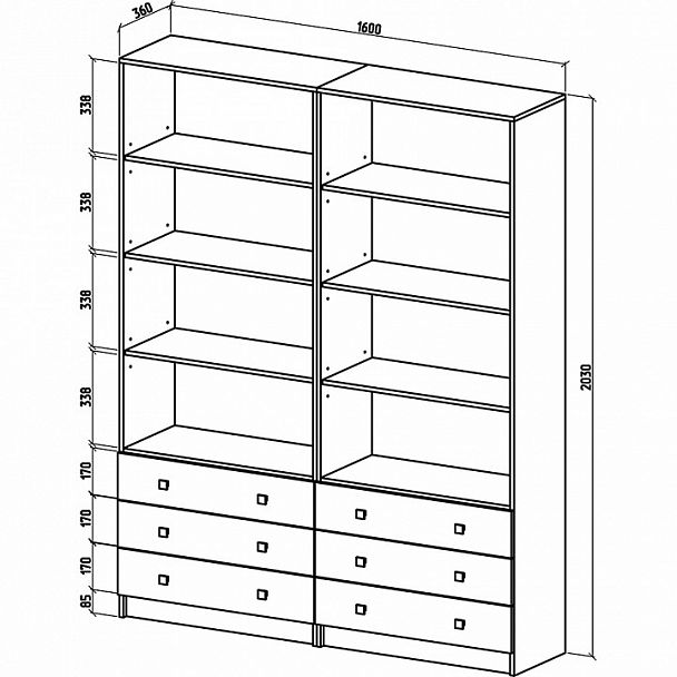 Шкаф для белья Бостон-19 - Вид 3