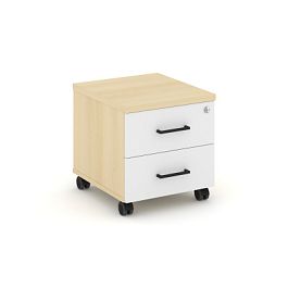 Стайл Проджект Тумба мобильная SN.TM-001 Акация Лорка/Белый/Черный Ручки 416*460*437 - Фото предпросмотра