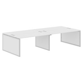 Стол 4-х местный XQPWST 3214 Белый/Алюминий 3200х1406х750 XTEN-QP - Фото предпросмотра