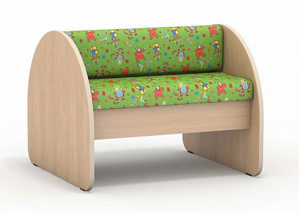 Диван двухсторонний 4-местный (флок), клен - Вид 1