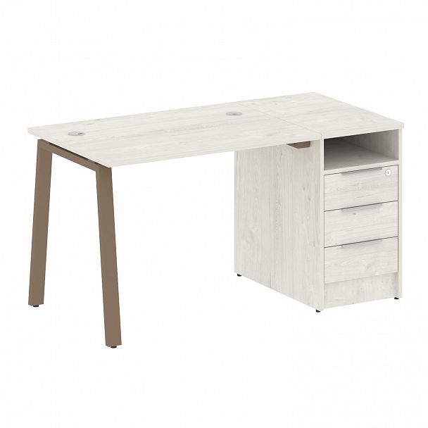 Рабочая станция "Metal System" БА.РС-СТП -1.1 дуб наварра/мокко - Вид 1