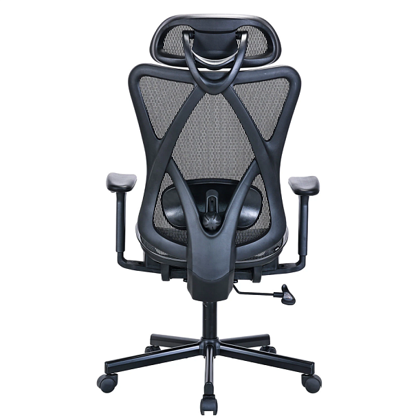 Кресло BRABIX PREMIUM "Axion ER-701", синхромеханизм, регулируемые подголовник и спинка, сетка, черное, 532965 - Вид 6