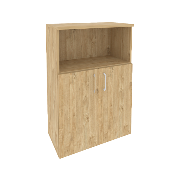 Onix Шкаф средний широкий O.ST-2.1 Тиквуд светлый 800*420*1207 - Вид 1