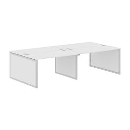 Стол 4-х местный XQPWST 2814 Белый/Алюминий 2800х1406х750 XTEN-QP - Фото предпросмотра