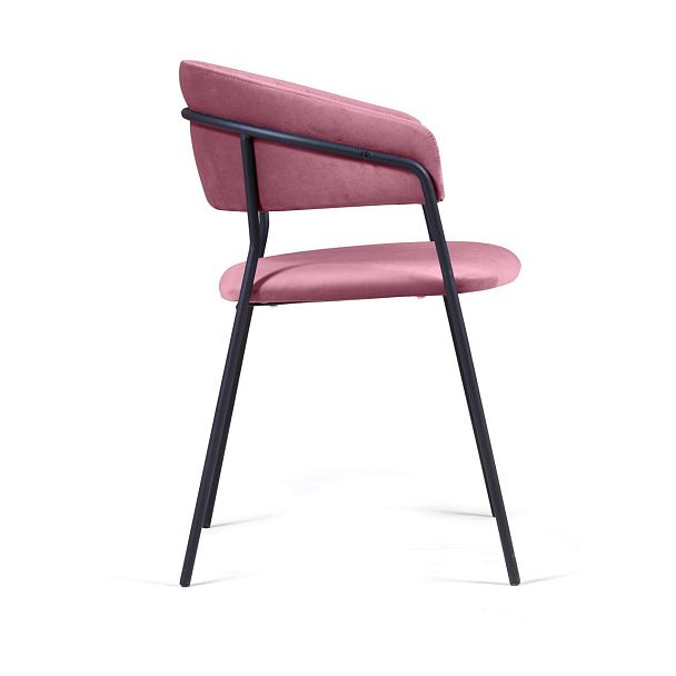 Стул Kelly с подлокотниками, бархат пудровый 15 - Вид 4