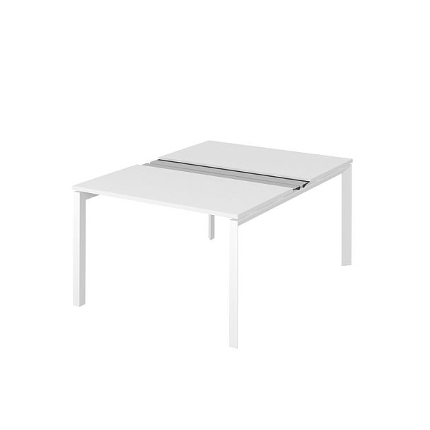 Рабочая станция на металлокаркасе "Столы для персонала"  ПК-ТНП-СР120Х160Н2/МК/БЭ/КК-В3-1051 белый - Вид 1