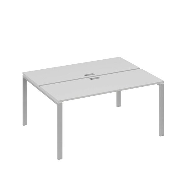 Станция (2х160) рабочая с опорами UNO A4 А4 Б1 172 БП серый / металлокаркас серый - Вид 1