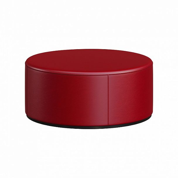 Пуф БОНО на регулируемой опоре арт. БН-8035 800*800*350 кожзам красный кат.3 "Мягкая мебель для кабинета" ТК-002920003279 красный - Вид 1