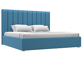 Кровать интерьерная Афродита 200 Рогожка голубой - Фото предпросмотра